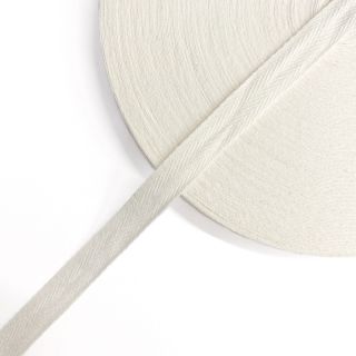 Taśma skośna bawełniana 15 mm off white