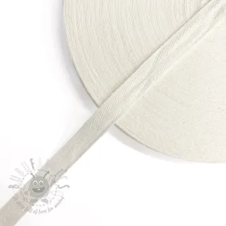 Taśma skośna bawełniana 15 mm off white