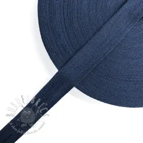 Taśma skośna bawełniana 25 mm dark blue