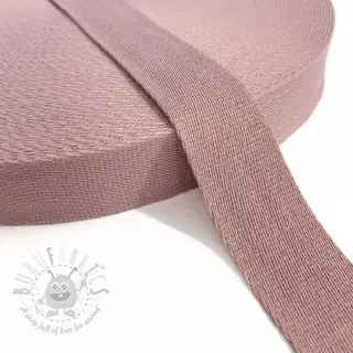 Taśma bawełniana 4 cm washed pink