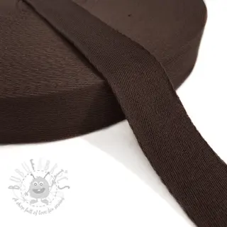 Taśma bawełniana 4 cm dark mocha
