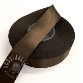 Wstążka satynowa dwustronna 25 mm dark brown
