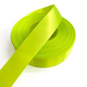 Wstążka satynowa dwustronna 25 mm neon yellow