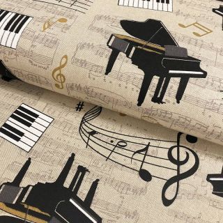 Tkanina dekoracyjna Linenlook Instrumental duet