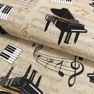 Tkanina dekoracyjna Linenlook Instrumental duet