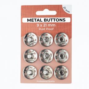 Stláčací gombík METAL 21 mm silver