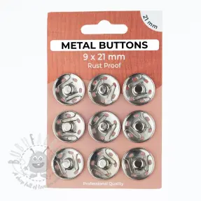 Zatrzask metalowy 21 mm silver
