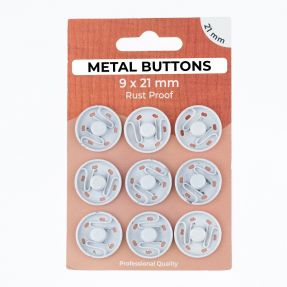 Stláčací gombík METAL 21 mm off white