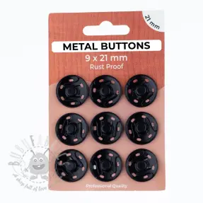 Zatrzask metalowy 21 mm black