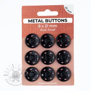 Zatrzask metalowy 21 mm black