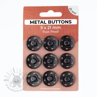 Zatrzask metalowy 21 mm anthracite