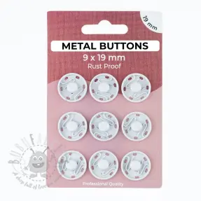 Napki metalowe 19 mm off white
