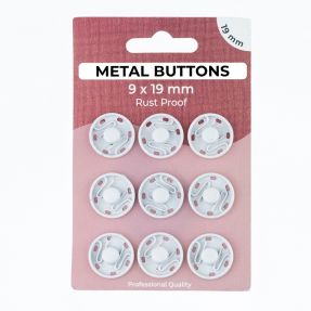 Stláčací gombík METAL 19 mm off white