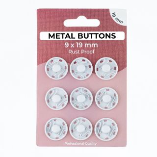 Napki METAL 19 mm off white