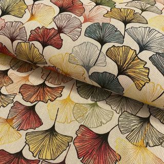 Tkanina dekoracyjna Linenlook Elegant ginko digital print