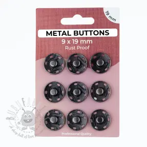Napki metalowe 19 mm anthracite