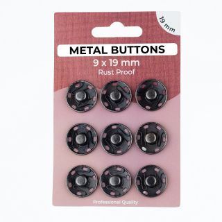 Napki METAL 19 mm anthracite