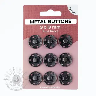 Napki metalowe 19 mm anthracite