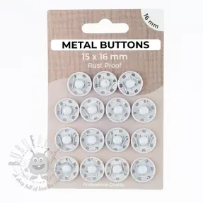 Napki metalowe 16 mm off white