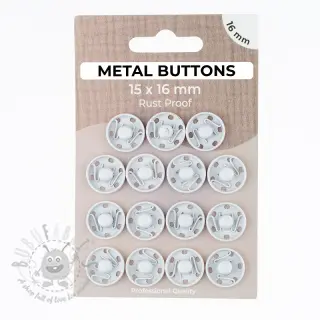 Napki metalowe 16 mm off white