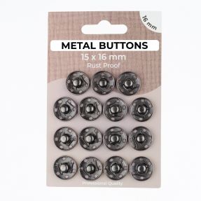 Napki METAL 16 mm anthracite