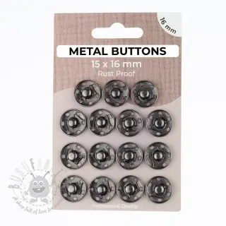 Napki metalowe 16 mm anthracite