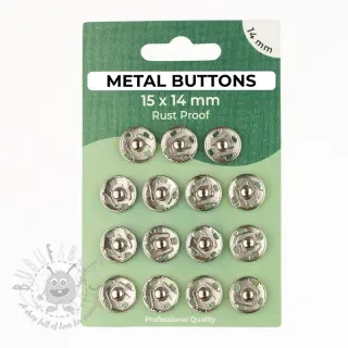 Napki metalowe 14 mm silver