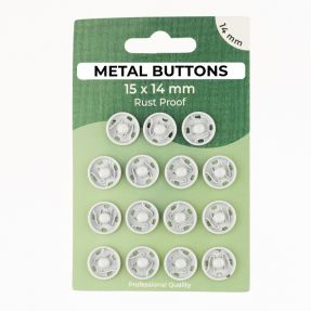 Napki METAL 14 mm off white