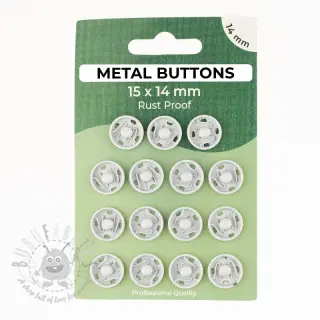 Napki metalowe 14 mm off white