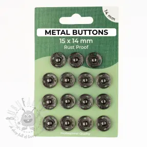 Napki metalowe 14 mm anthracite