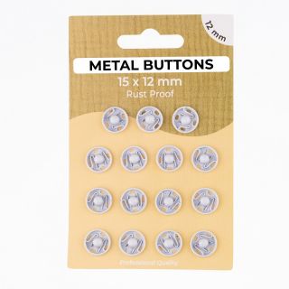 Napki METAL 12 mm off white