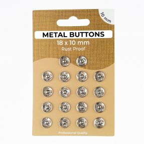 Stláčací gombík METAL 10 mm silver