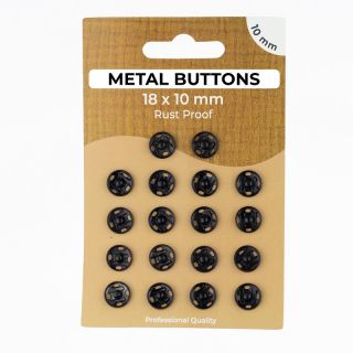 Napki METAL 10 mm black
