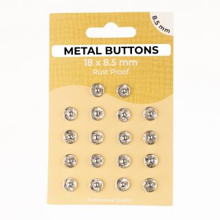 Napki METAL 8,5 mm silver