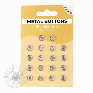 Napki metalowe 8,5 mm silver