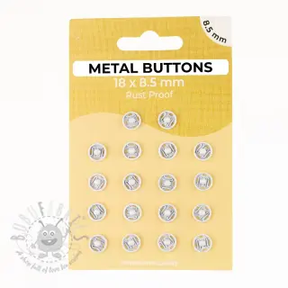 Napki metalowe 8,5 mm off white
