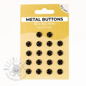 Napki metalowe 8,5 mm black