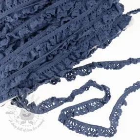 Elastyczna koronka bawełniana dark jeans
