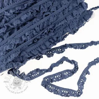 Elastyczna koronka bawełniana dark jeans