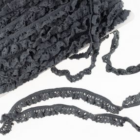Bavlnená čipka elastická dark grey