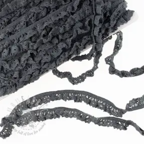 Elastyczna koronka bawełniana dark grey