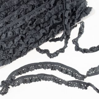 Elastyczna koronka bawełniana dark grey