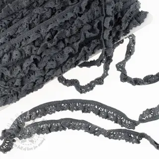 Elastyczna koronka bawełniana dark grey
