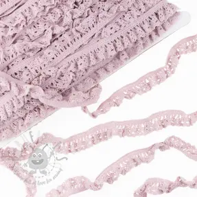Elastyczna koronka bawełniana light old pink