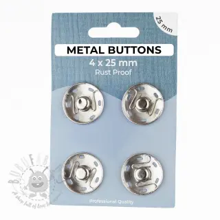 Zatrzask metalowy 25 mm silver
