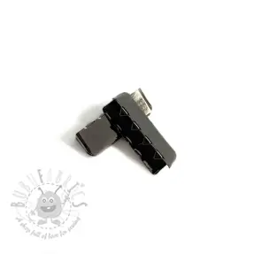 Metalowa końcówka taśmy 25 mm anthracite