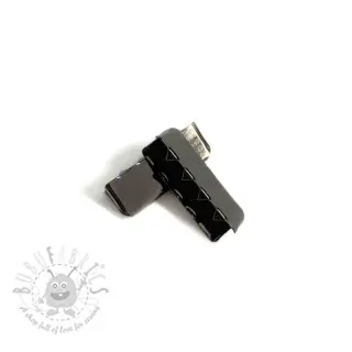 Metalowa końcówka taśmy 25 mm anthracite