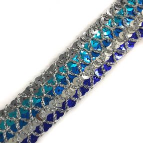 Wstążka Cekiny MULTI silver