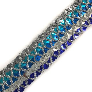 Wstążka Cekiny MULTI silver