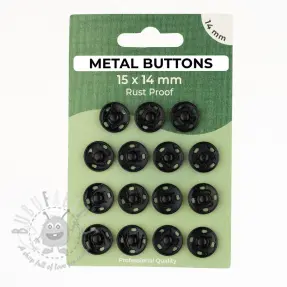 Napki metalowe 14 mm black